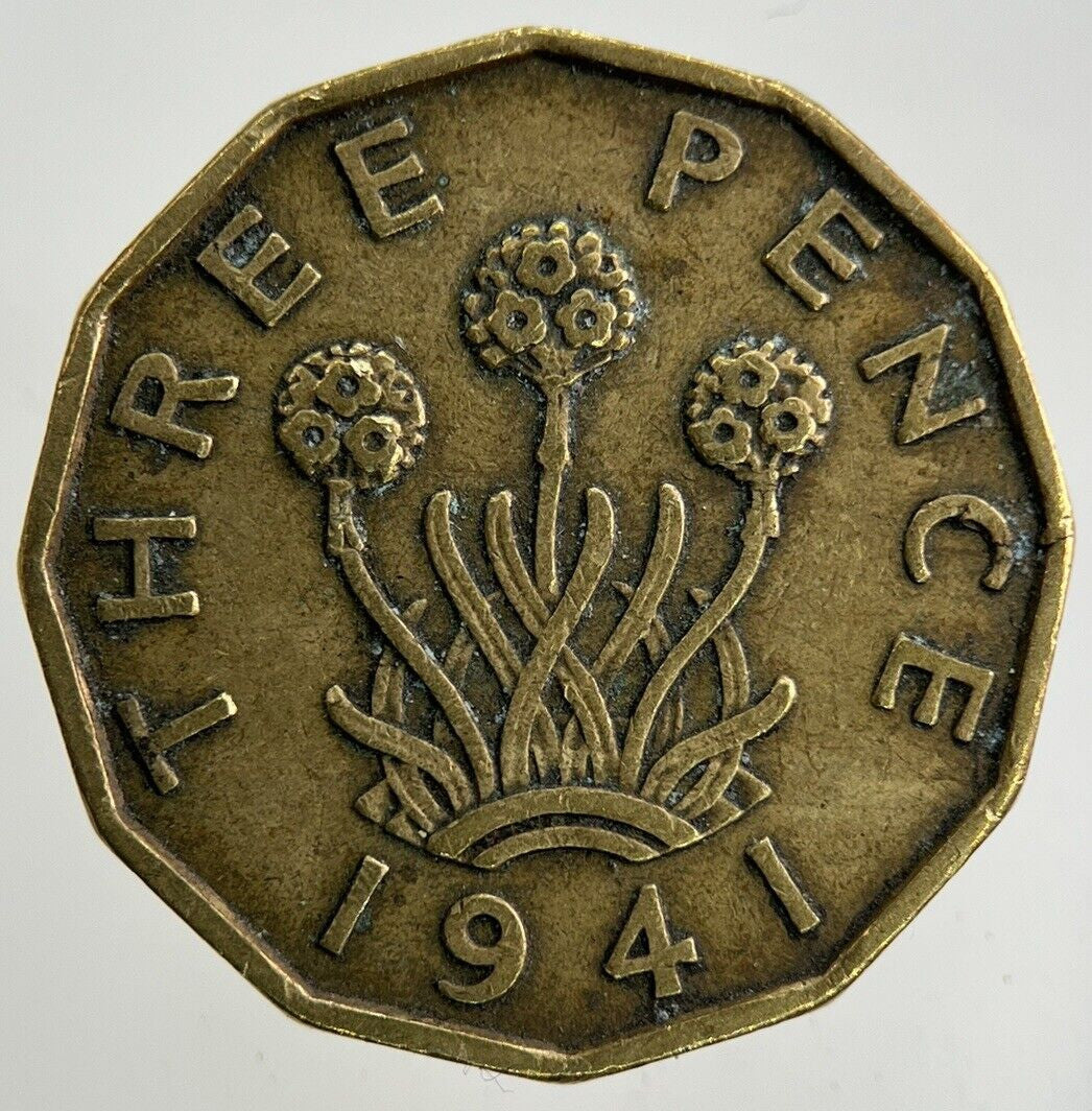 1941 George VI Brass Threepence Coin | Fine Collectable Grade