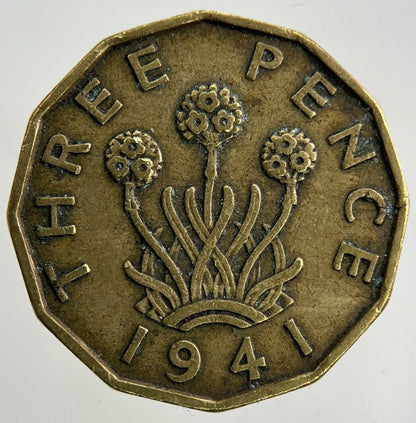 1941 George VI Brass Threepence Coin | Fine Collectable Grade