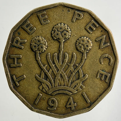 1941 George VI Brass Threepence Coin | Fine Collectable Grade