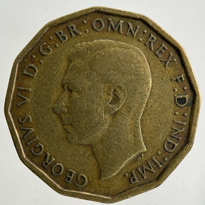 1941 George VI Brass Threepence Coin | Fine Collectable Grade