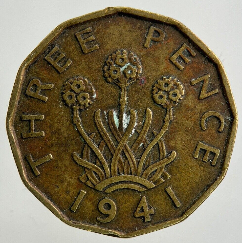 1941 George VI Brass Threepence Coin | Fine Collectable Grade