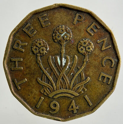 1941 George VI Brass Threepence Coin | Fine Collectable Grade
