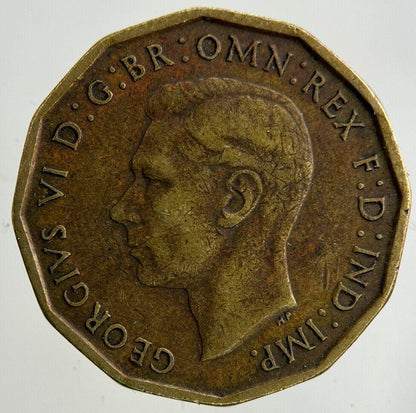 1941 George VI Brass Threepence Coin | Fine Collectable Grade