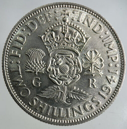 1941 George VI Florin Silver Coin | Fine Collectable Grade