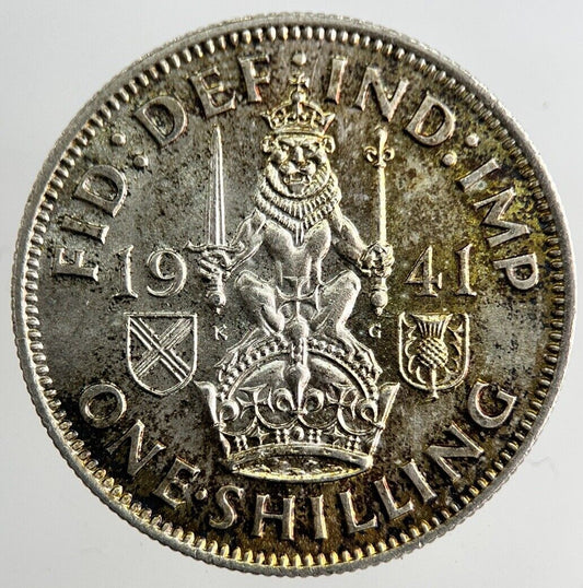 1941 George VI One Shilling Silver Coin | Very High Grade | a8170