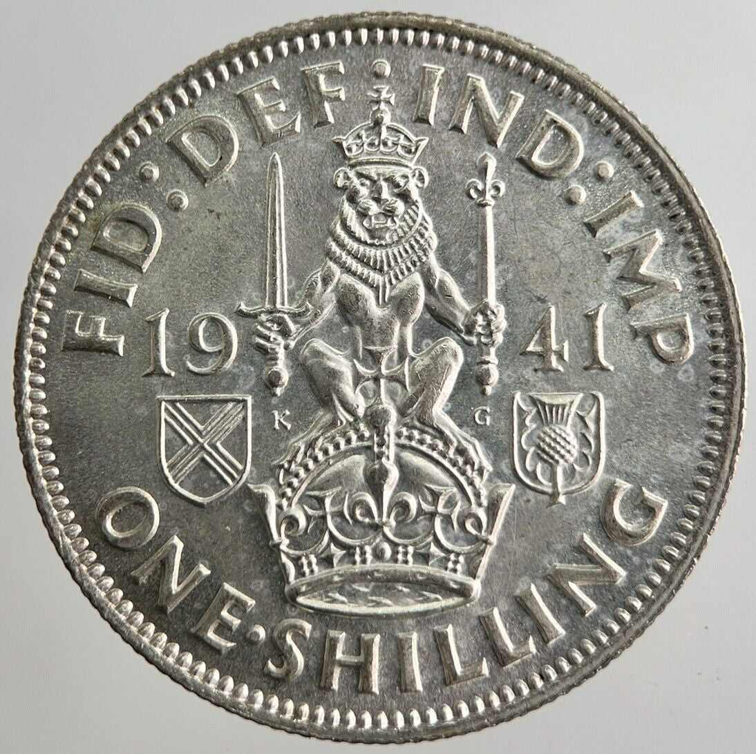 1941 George VI One Shilling Silver Coin | Very High Grade | a8174