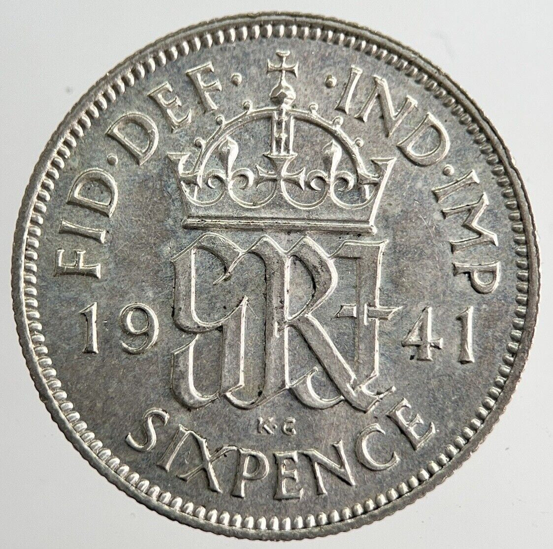 1941 George VI Sixpence Silver Coin | Very High Grade | a8160