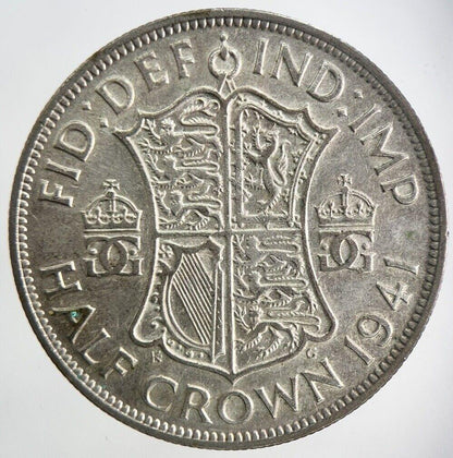 1941 George VI Half-Crown Silver Coin | Very High Grade