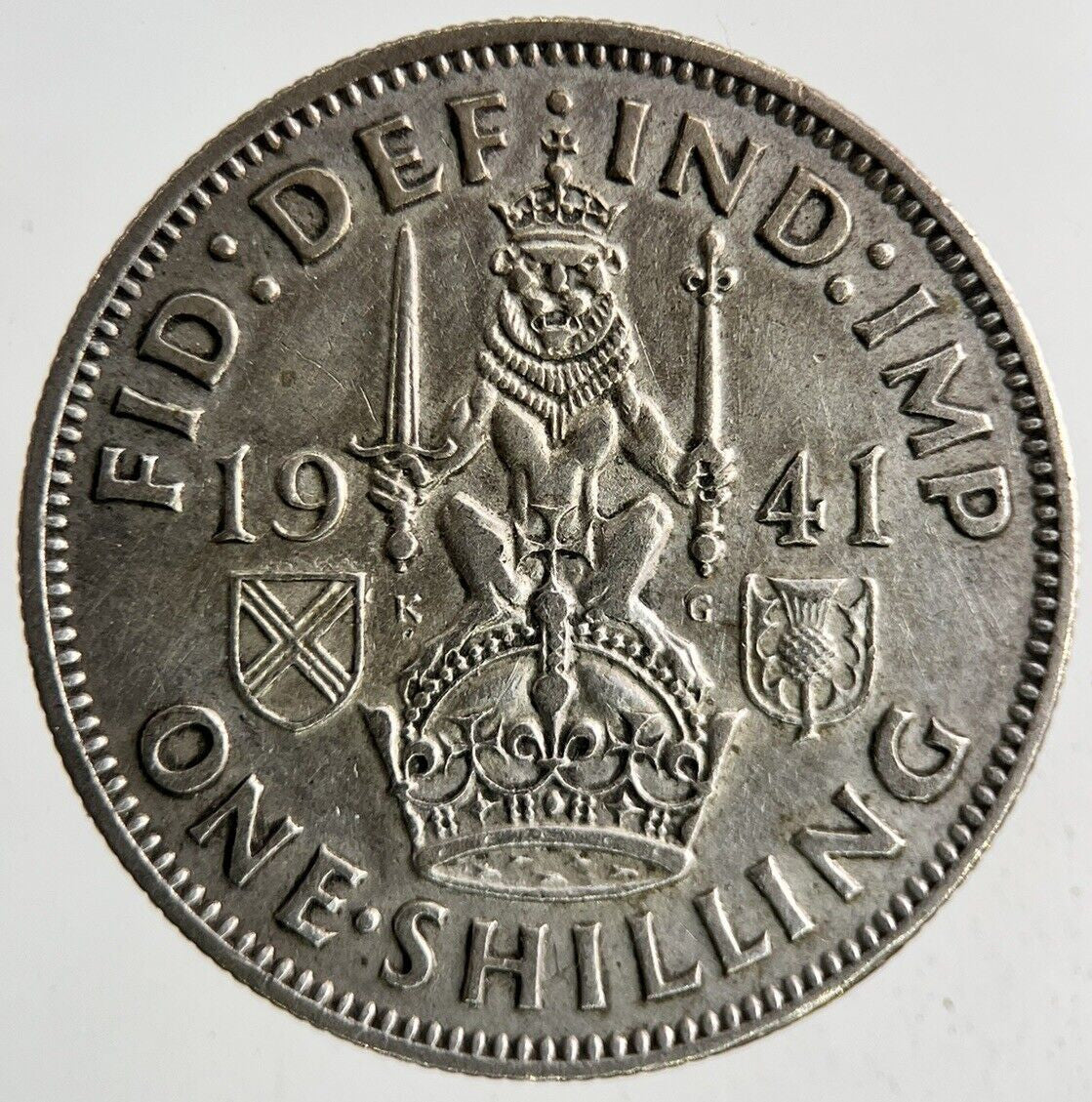 1941 George VI One Shilling Silver Coin | Very High Grade