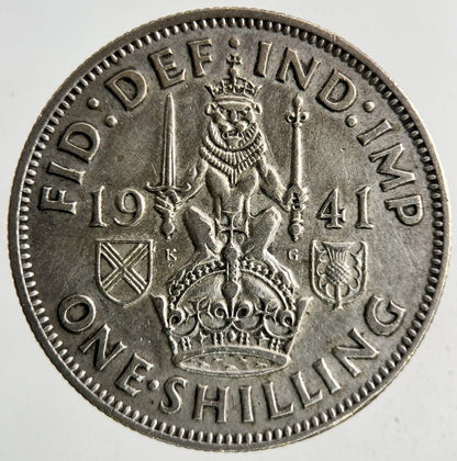 1941 George VI One Shilling Silver Coin | Very High Grade