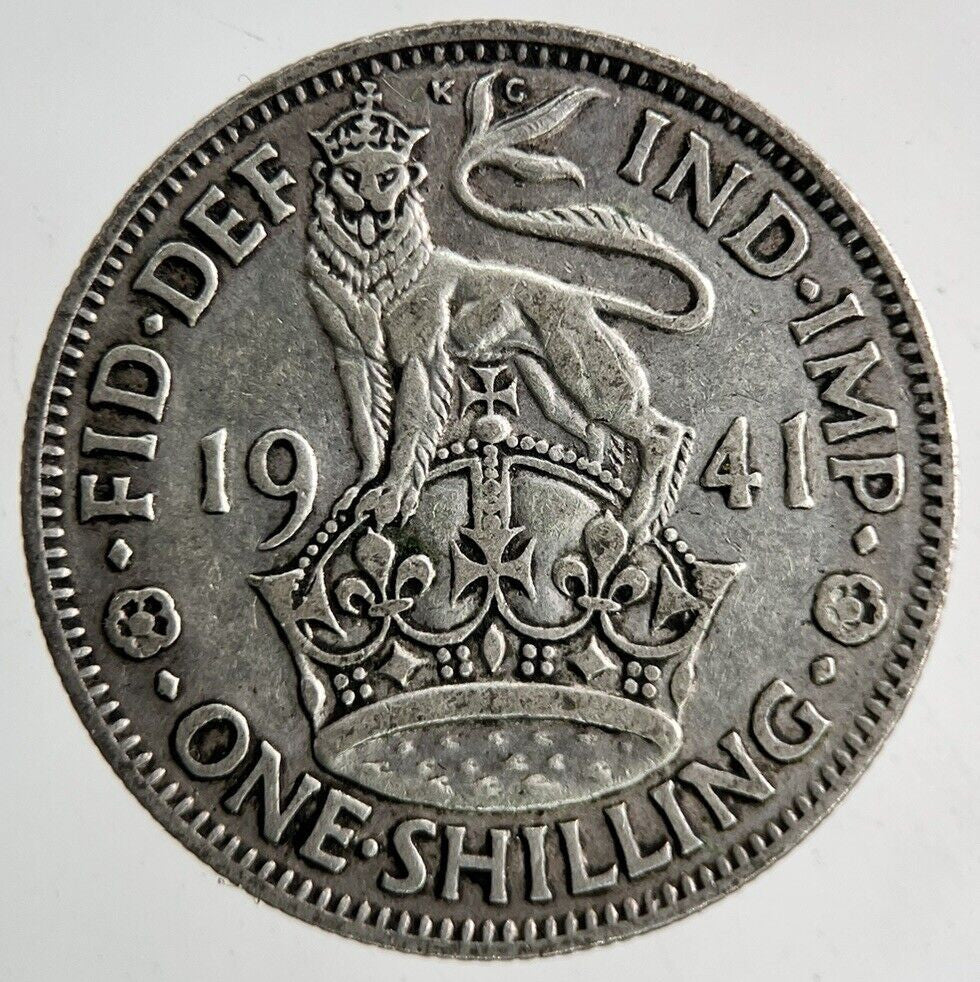 1941 George VI One Shilling Silver Coin | Fine Collectable Grade
