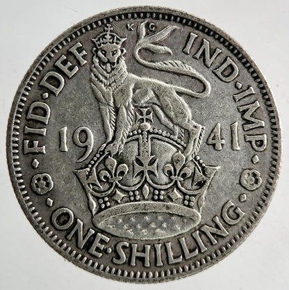 1941 George VI One Shilling Silver Coin | Fine Collectable Grade