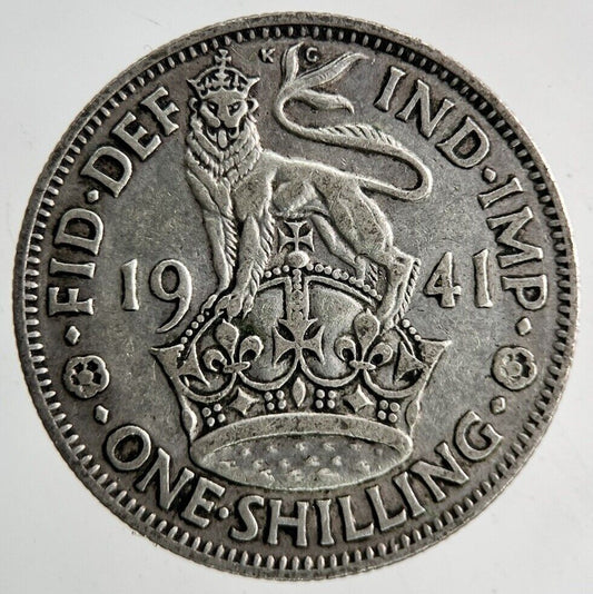 1941 George VI One Shilling Silver Coin | Fine Collectable Grade
