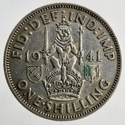 1941 George VI One Shilling Silver Coin | Fine Collectable Grade