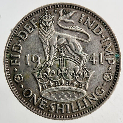 1941 George VI One Shilling Silver Coin | Fine Collectable Grade