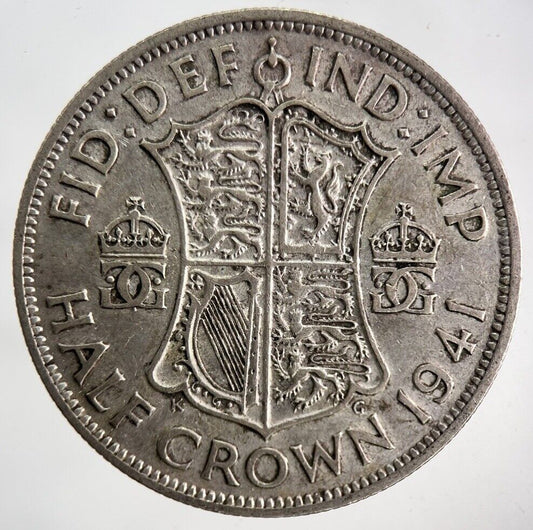 1941 George VI Silver Half-Crown Coin | Fine Collectable Grade