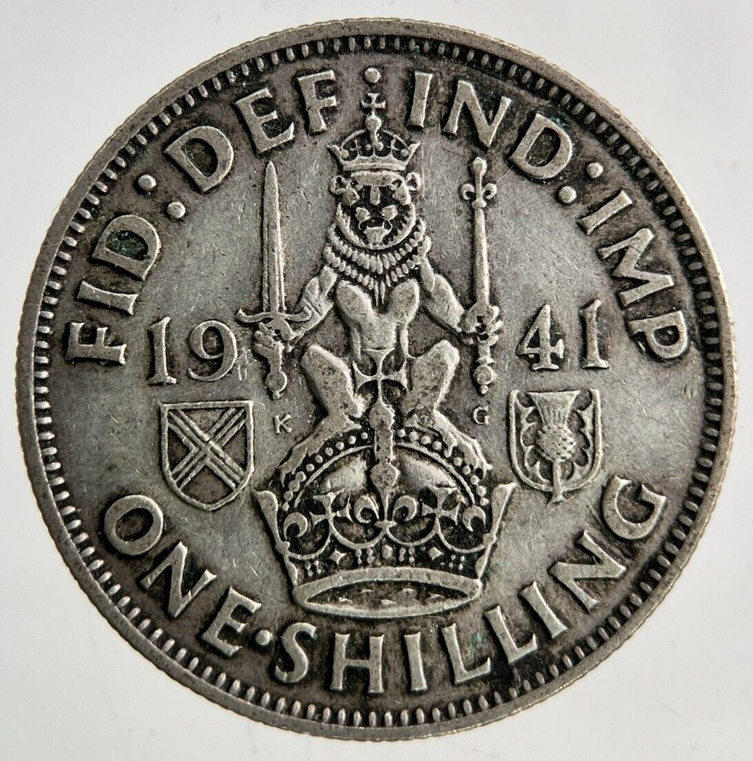 1941 George VI Shilling Silver Coin | Fine Collectable Grade
