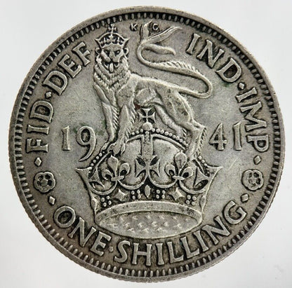 1941 George VI Shilling Silver Coin | Fine Collectable Grade