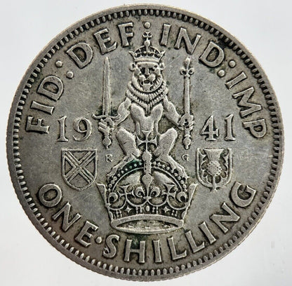 1941 George VI Shilling Silver Coin | Fine Collectable Grade