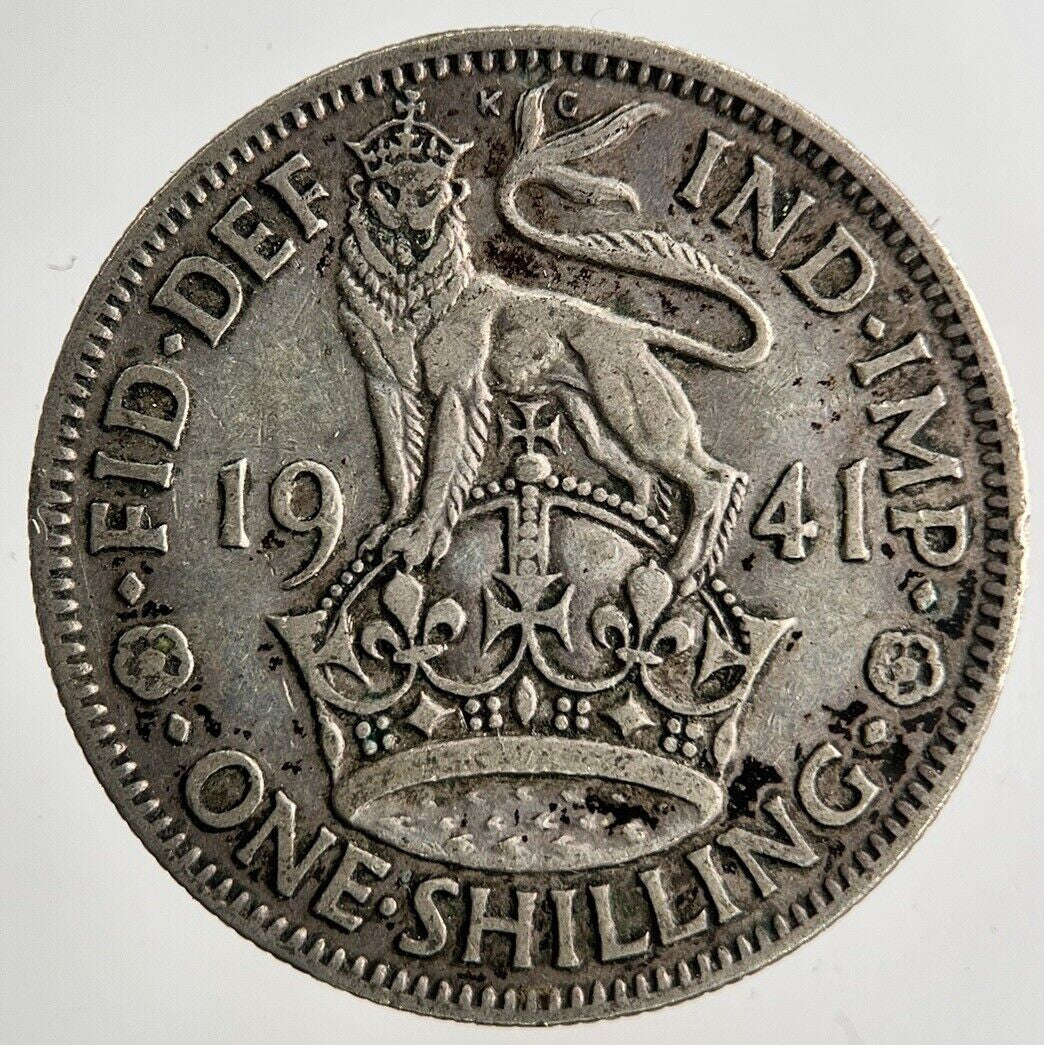 1941 George VI Shilling Silver Coin | Fine Collectable Grade