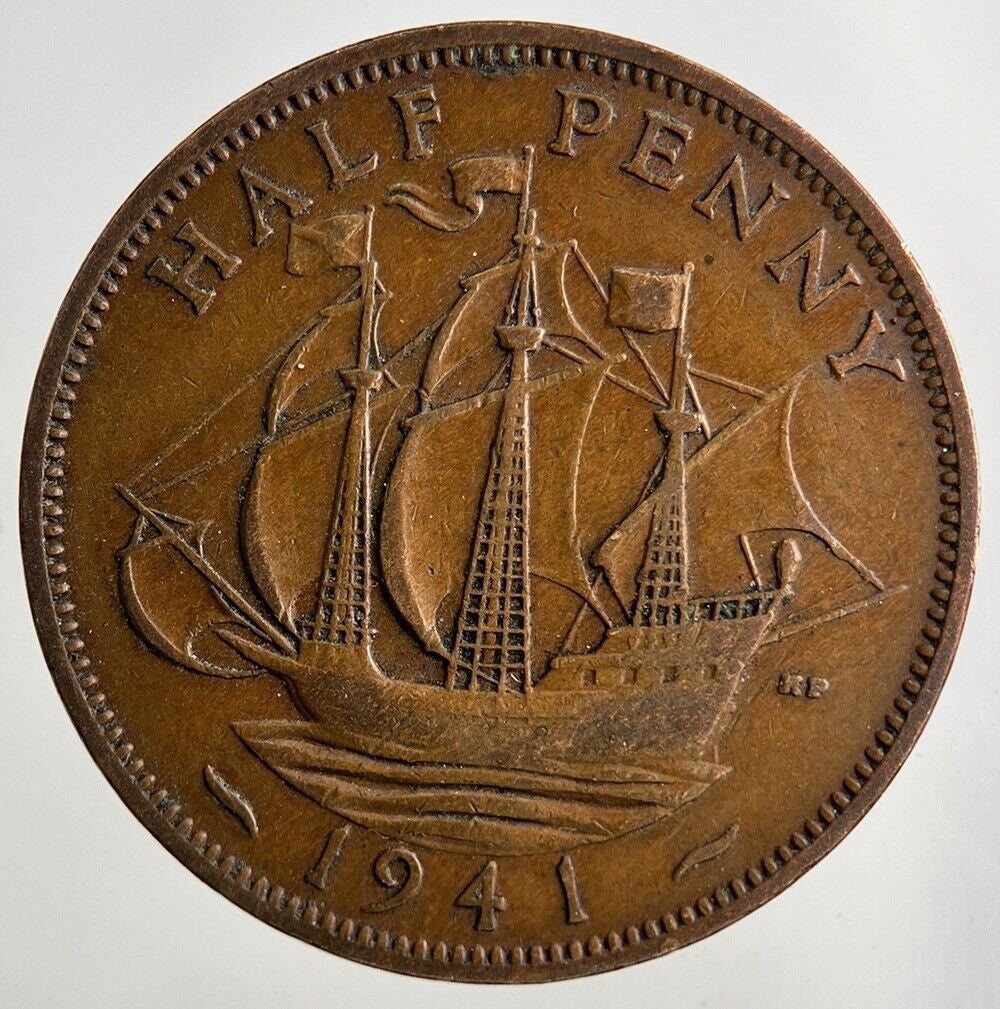 1941 George VI Half-Penny Coin | Fine Collectable Grade