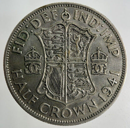 1941 George VI Half-Crown Silver Coin | Fine Collectable Grade