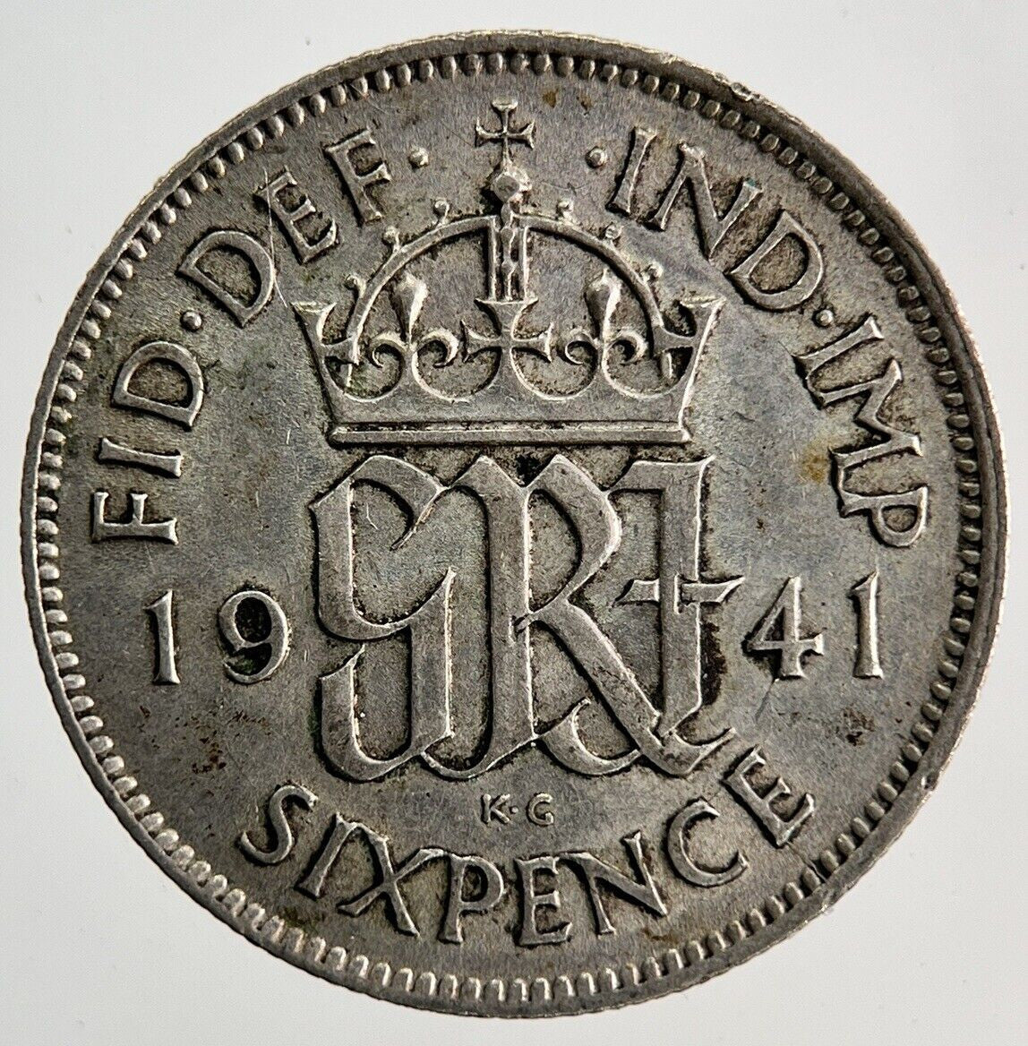 1941 George VI Sixpence Silver Coin | Fine Collectable Grade