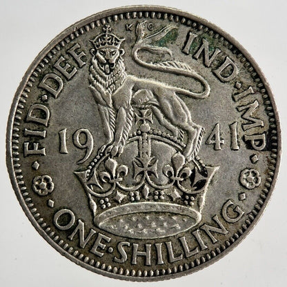 1941 George VI One Shilling Silver Coin | Very High Grade