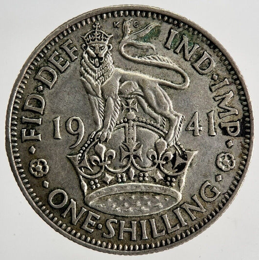 1941 George VI One Shilling Silver Coin | Very High Grade