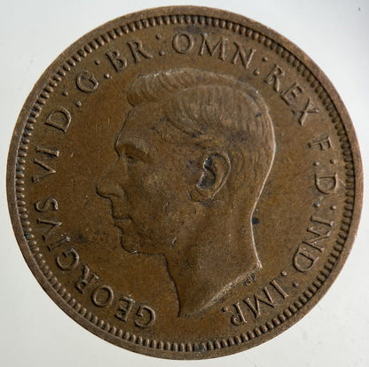 1941 George VI Half-Penny Coin | Fine Collectable Grade
