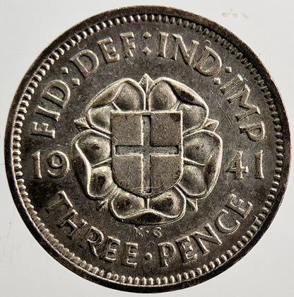 1941 George VI Threepence Silver Coin | Very High Grade | a6067