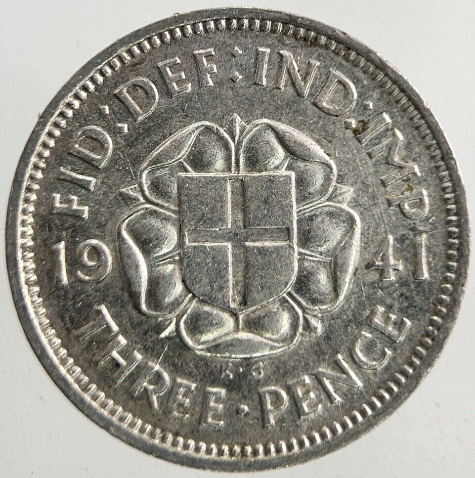 1941 George VI Threepence Silver Coin | Fine Collectable Grade