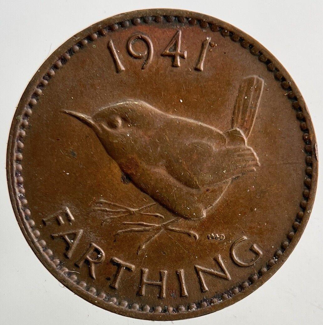 1941 George VI Wren Farthing Coin | Very High Grade