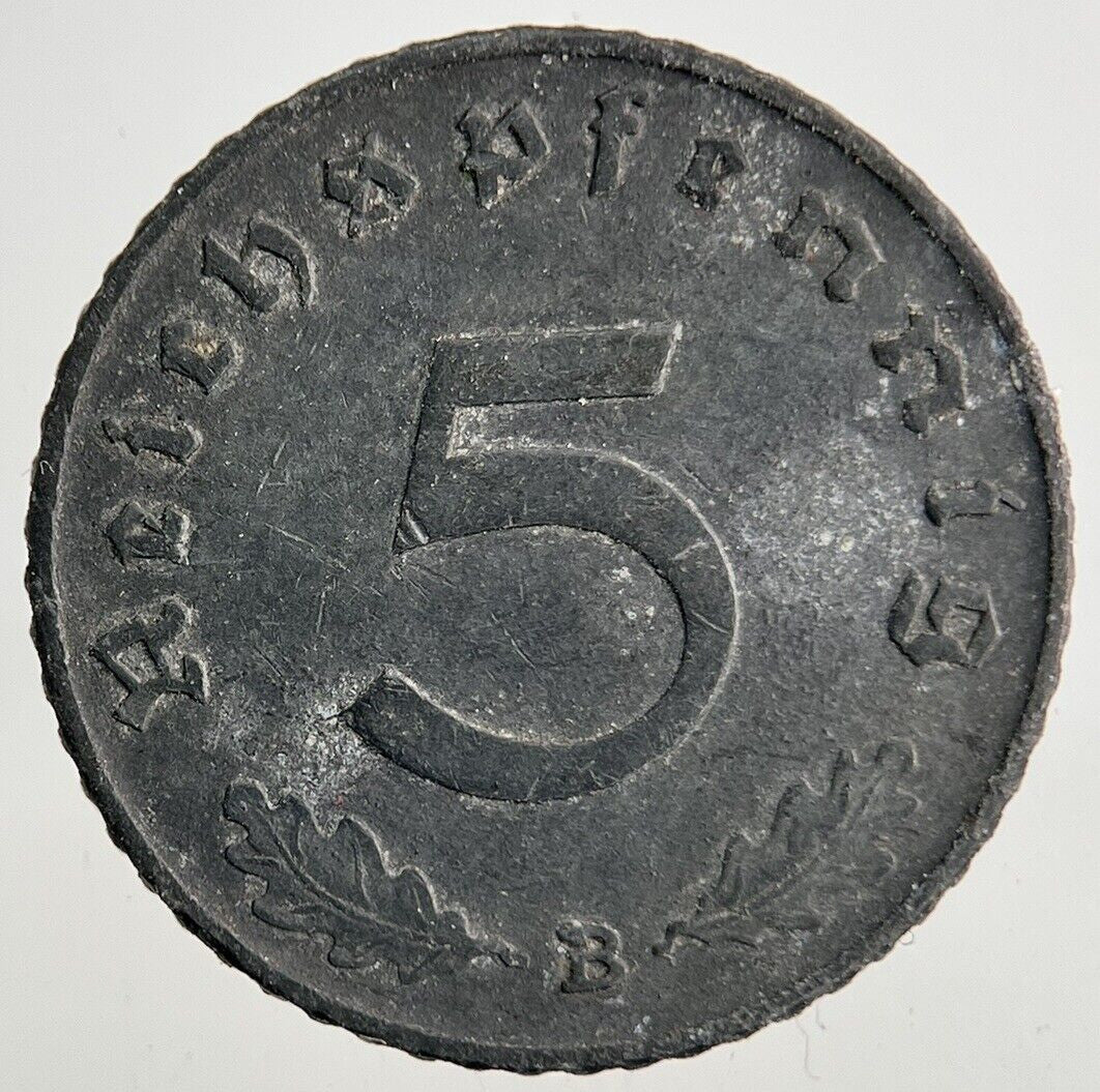 1941 Germany Nazi 5 Pfennig Coin | Fine Collectable Grade