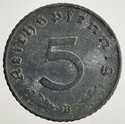1941 Germany Nazi 5 Pfennig Coin | Fine Collectable Grade