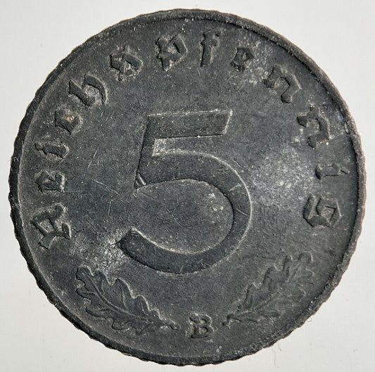 1941 Germany Nazi 5 Pfennig Coin | Fine Collectable Grade