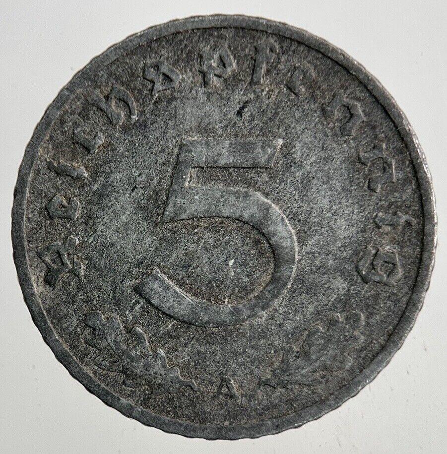 1941 Germany Nazi 5 Pfennig Coin | Fine Collectable Grade