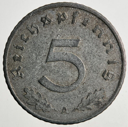 1941 Germany Nazi 5 Pfennig Coin | Fine Collectable Grade