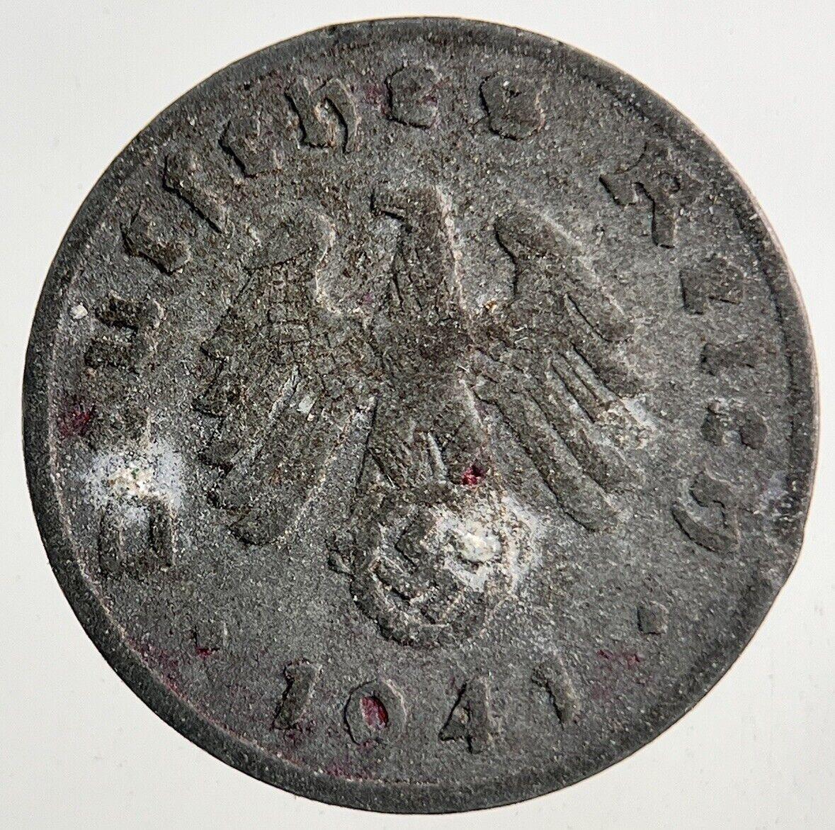 1941 Germany Nazi 1 Pfennig Coin | Fine Collectable Grade