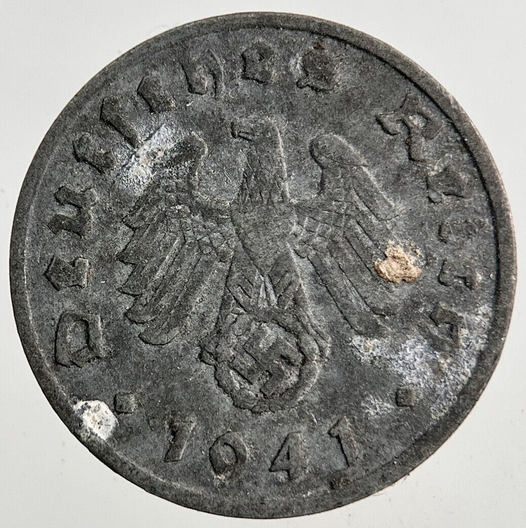 1941 Germany Nazi 1 Pfennig Coin | Fine Collectable Grade