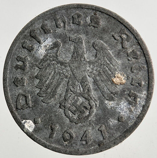 1941 Germany Nazi 1 Pfennig Coin | Fine Collectable Grade