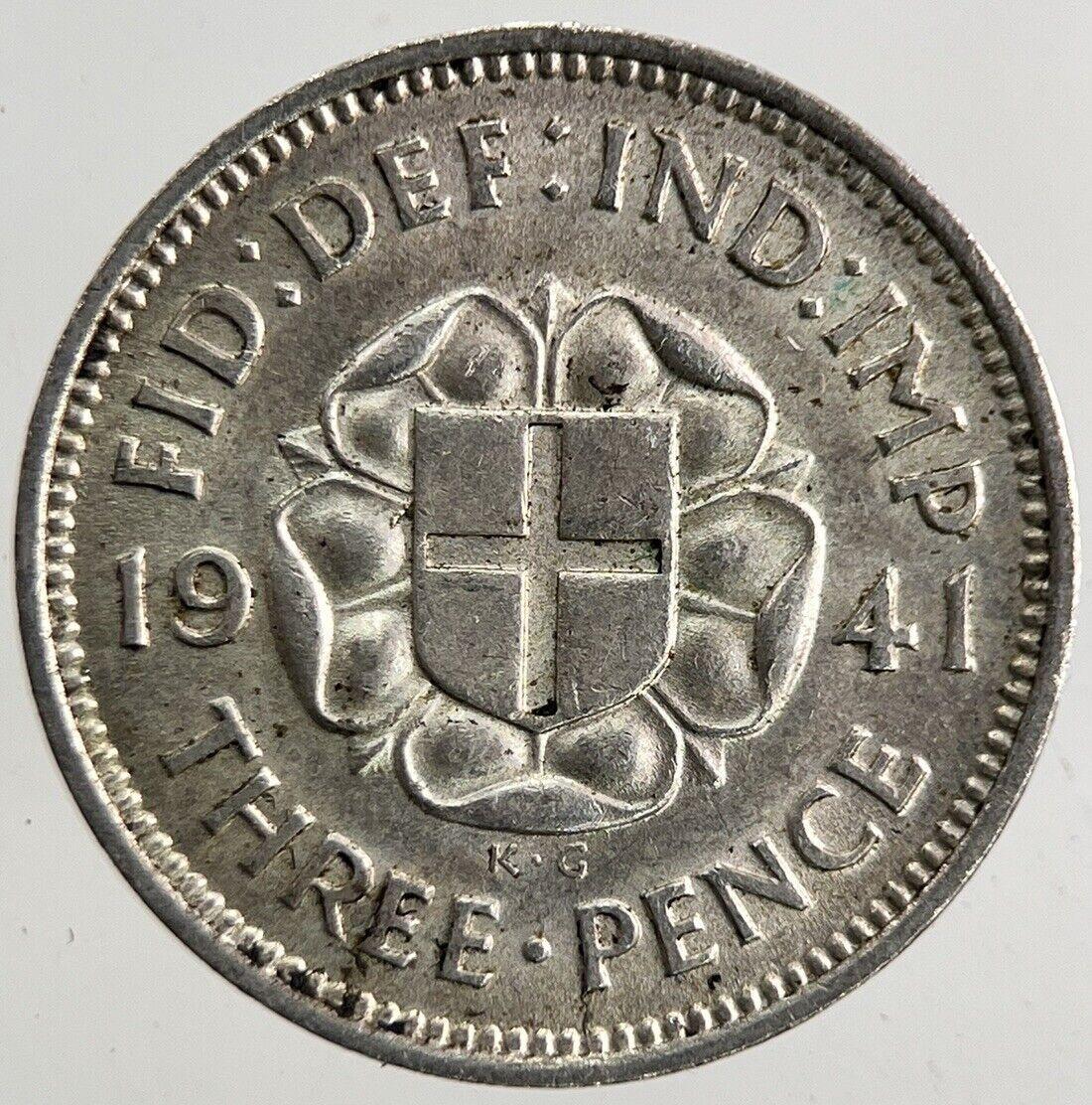 1941 George VI Threepence Silver Coin | Very High Grade