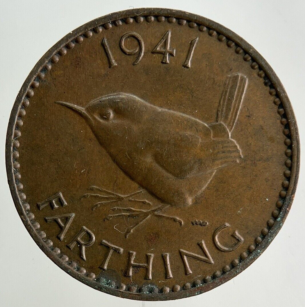 1941 George VI Wren Farthing Coin | Very High Grade