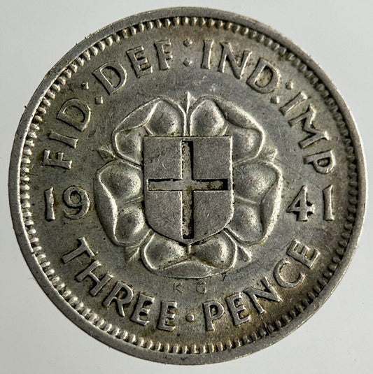 1941 George VI Threepence Silver Coin | Fine Collectable Grade