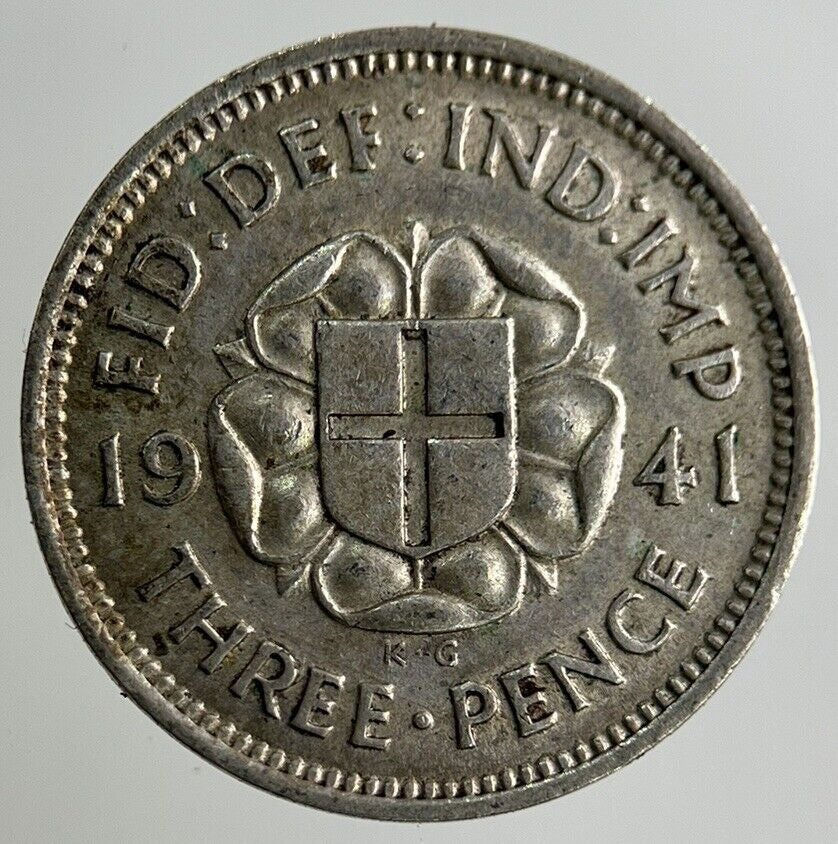 1941 George VI Threepence Silver Coin | Fine Collectable Grade