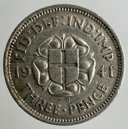 1941 George VI Threepence Silver Coin | Fine Collectable Grade