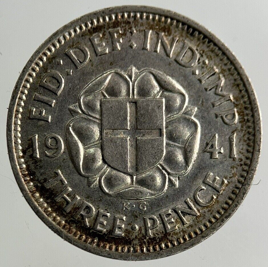 1941 George VI Threepence Silver Coin | Fine Collectable Grade