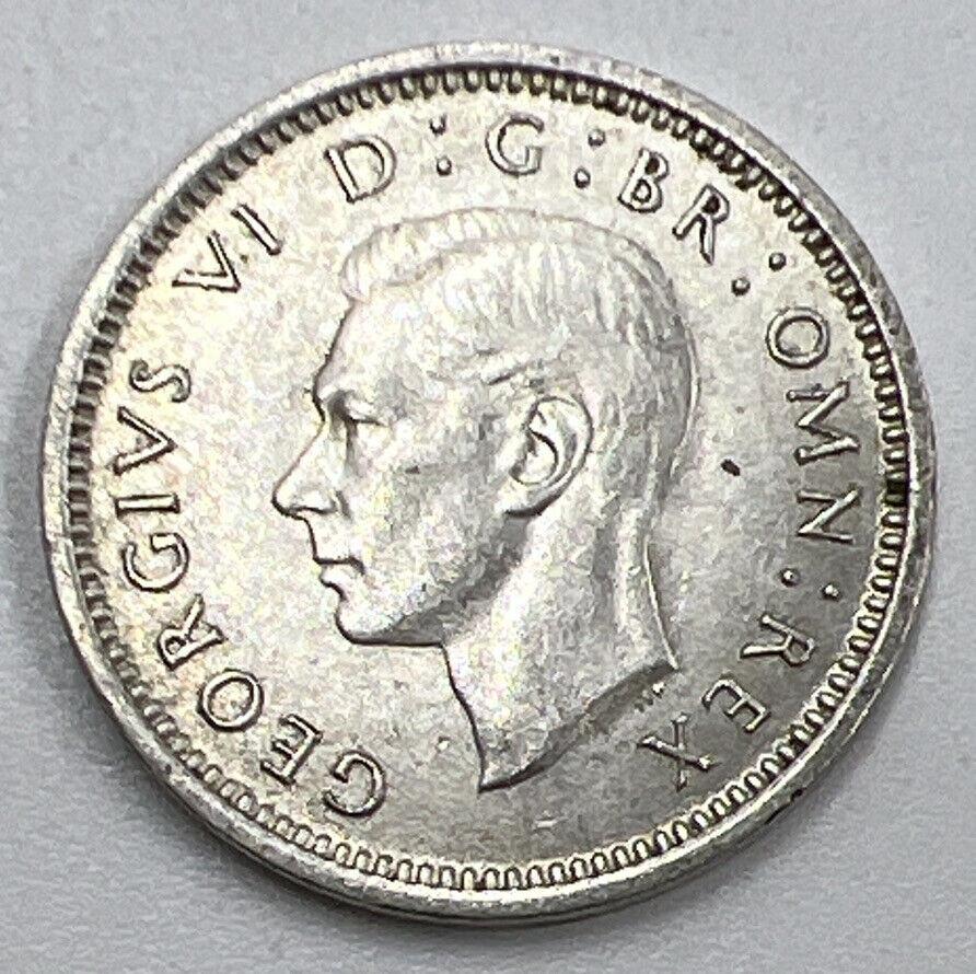 1941 George VI Threepence | British Silver Coin | Very High Grade | a1237