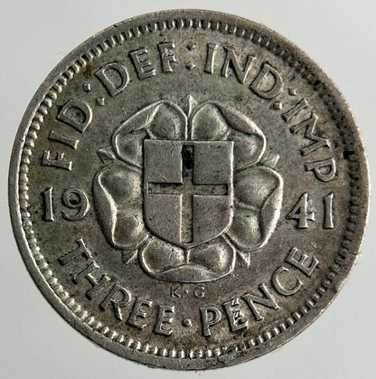 1941 George VI Threepence Silver Coin | Fine Collectable Grade