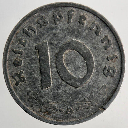 1941 Germany Nazi 10 Pfennig Coin | Very High Grade
